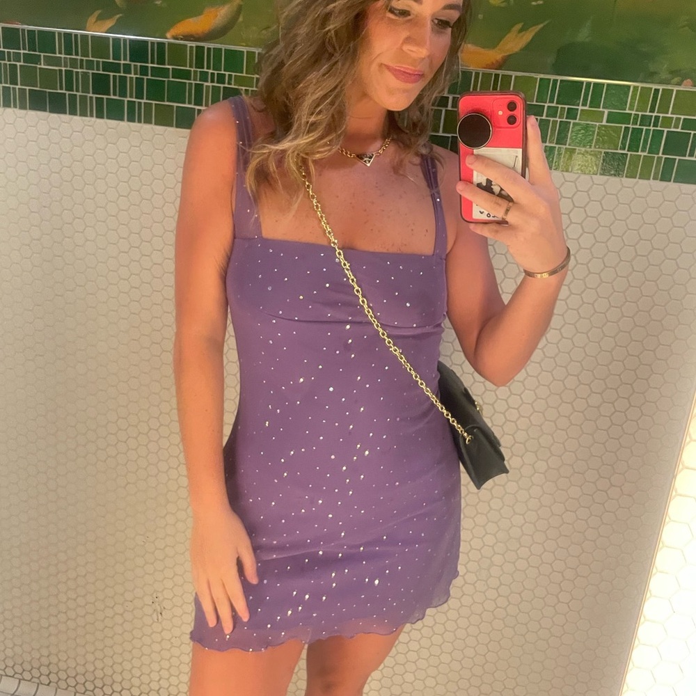 Purple glittery dress